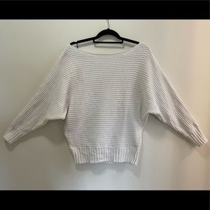 Forever 21 Off Shoulder Velvet Knit Sweater Size S